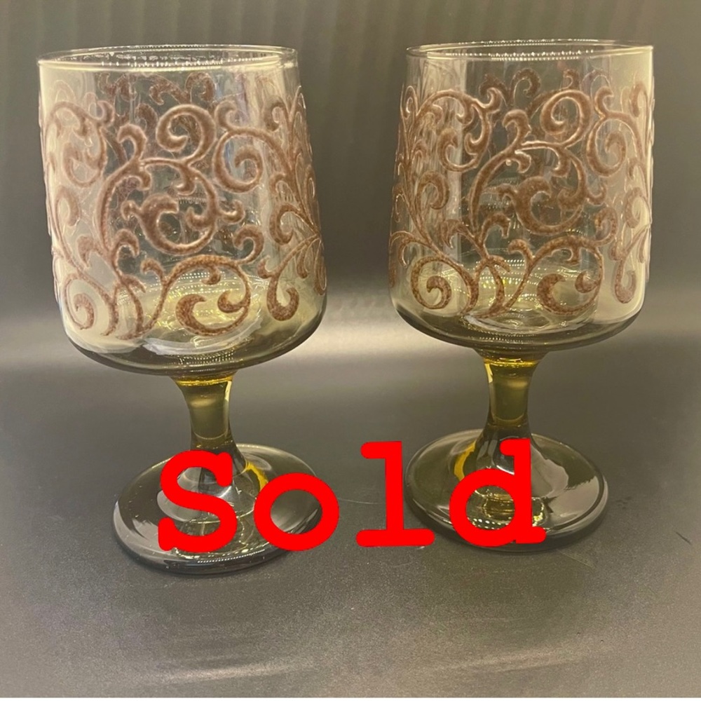 Vintage   Libbey Prado design Wine glasses